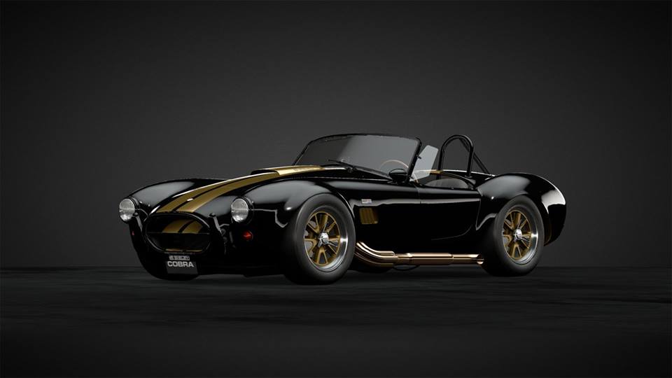 Black Cobra With Gold Chrome Stripes