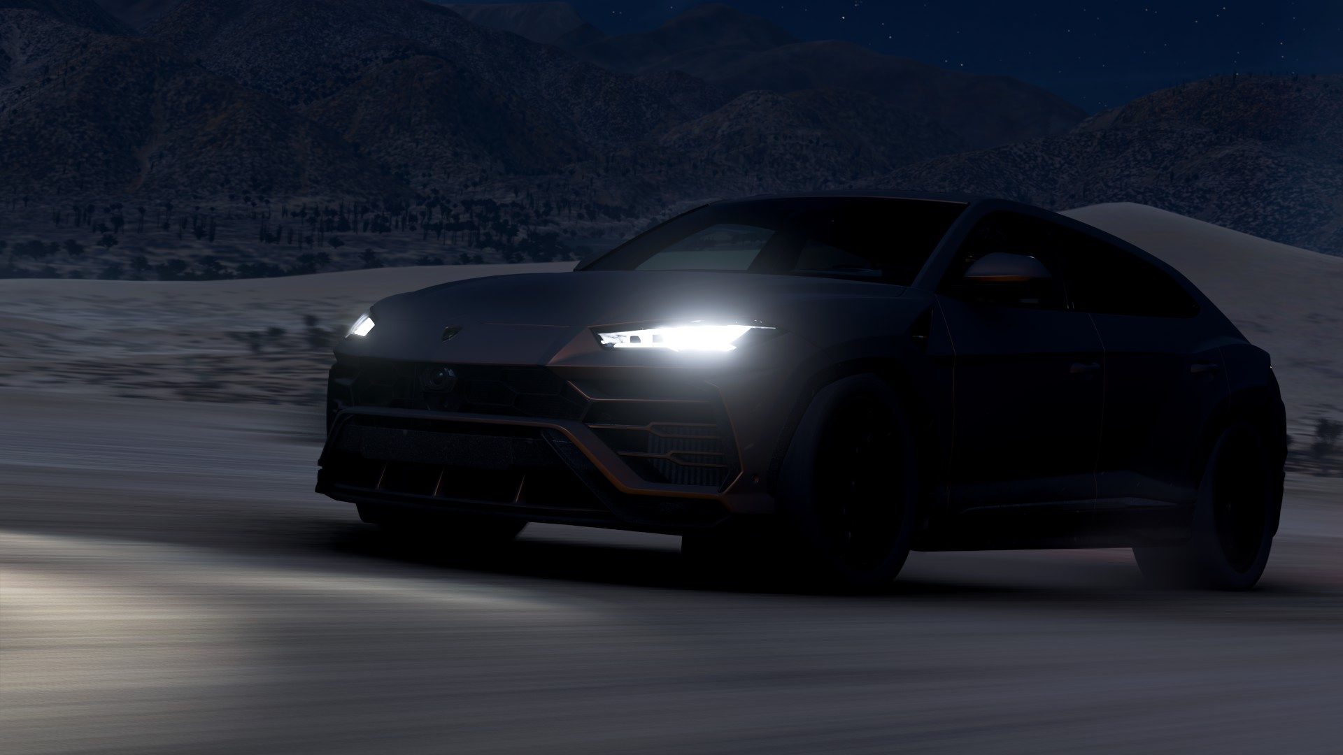 Cruising through them dunes with an Urus