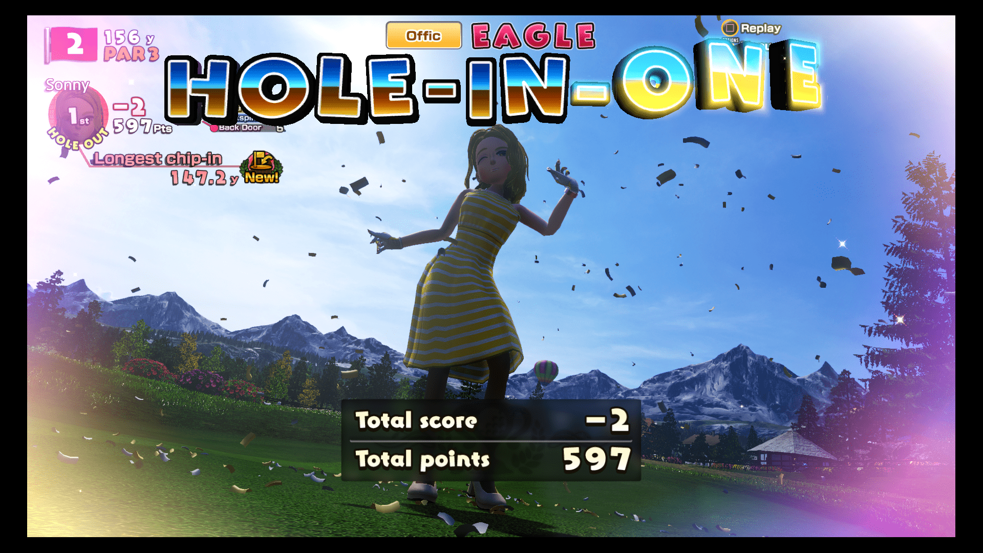 Everybody's Golf: Another Hole-In-One, but this time by Miranda