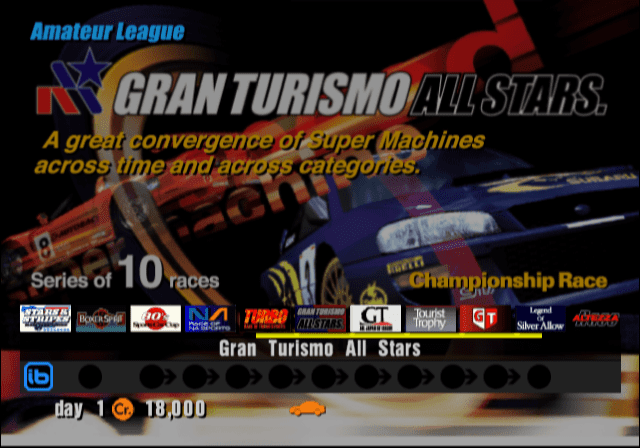 Gran Turismo racing league advertising