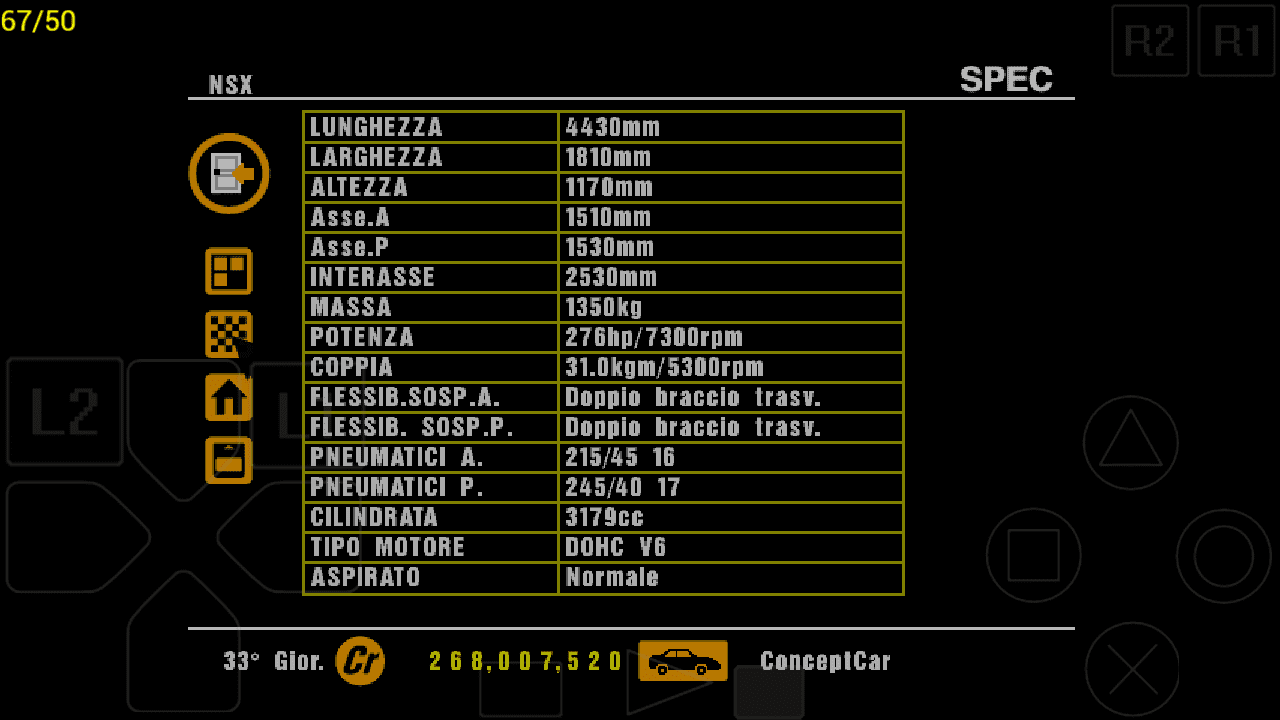 Honda NSX specs