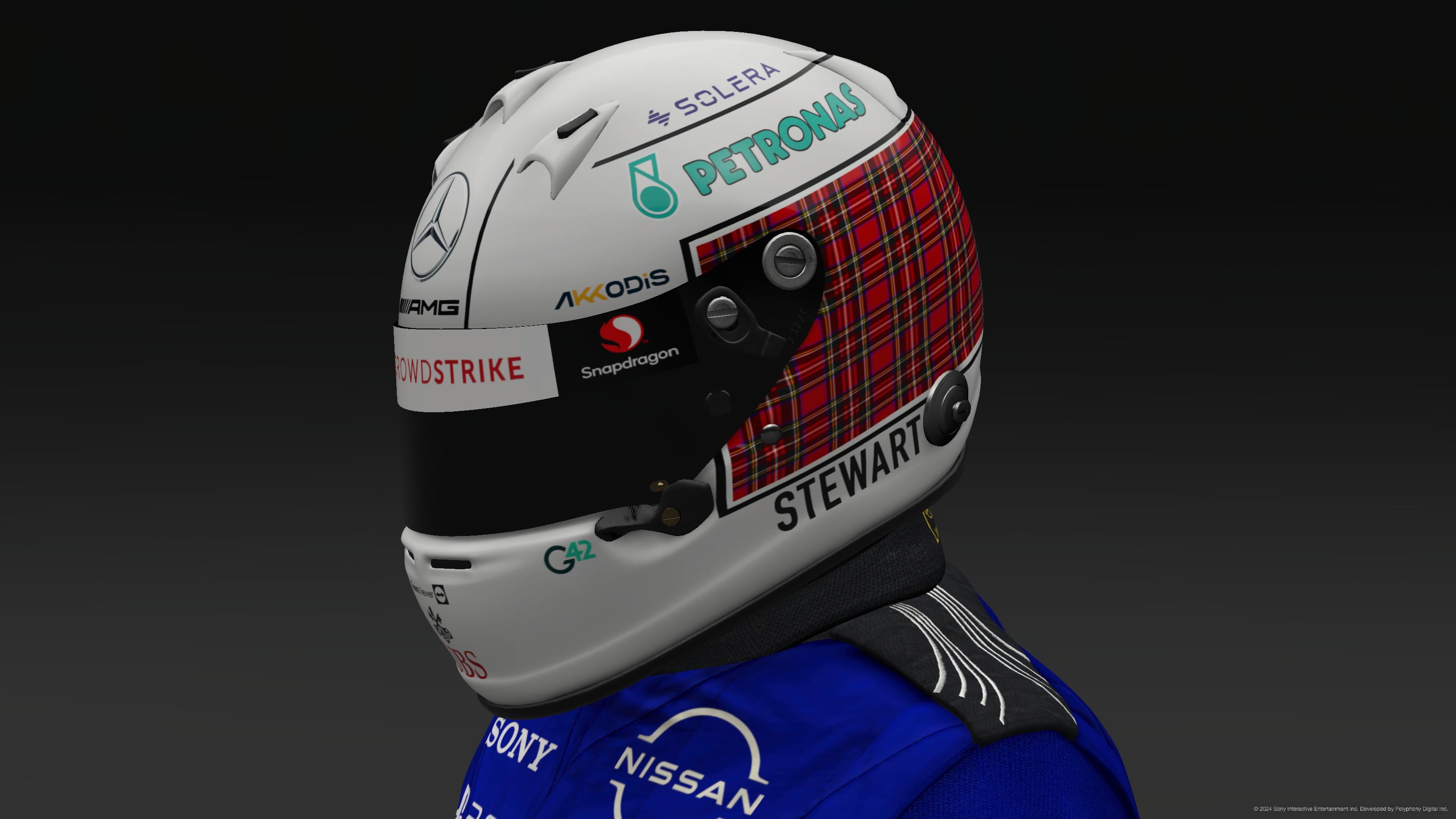 Jackie Stewart 2024 Mercedes Helmet - Pic 1