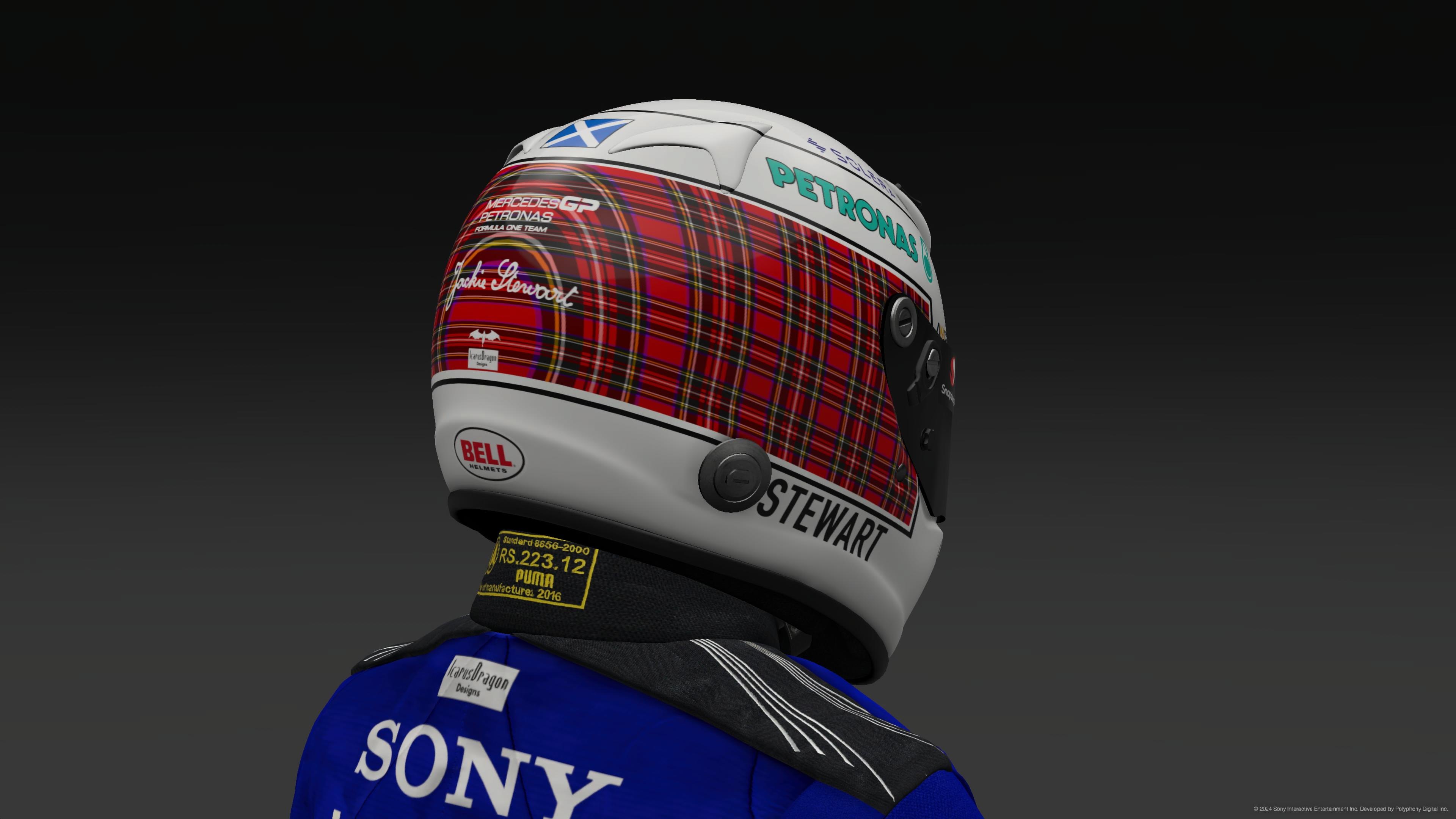 Jackie Stewart 2024 Mercedes Helmet - Pic 3