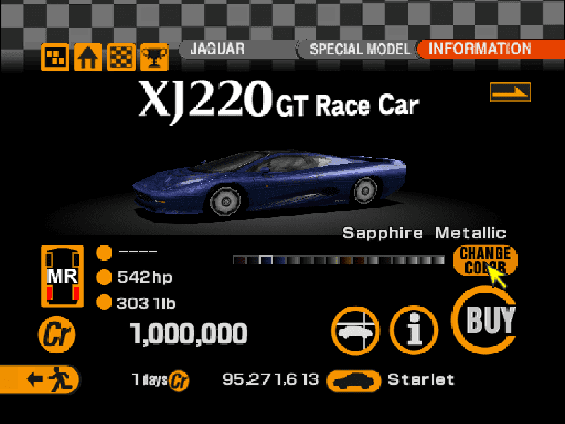 Jaguar XJ220 GT Race Car