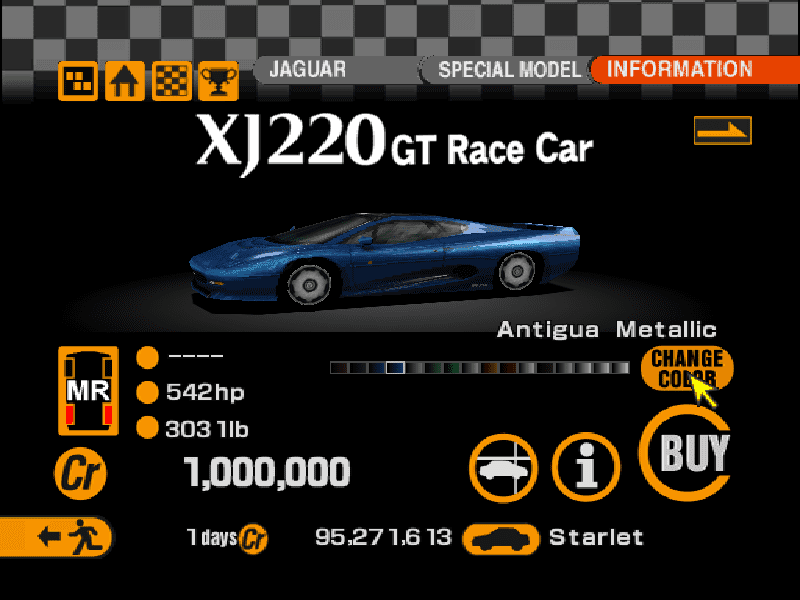 Jaguar XJ220 GT Race Car