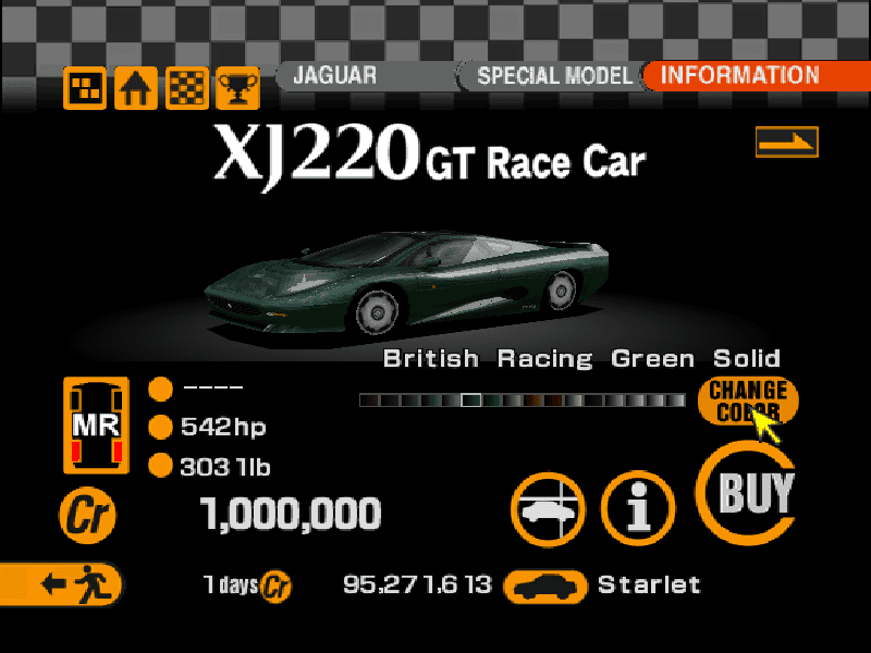 Jaguar XJ220 GT Race Car