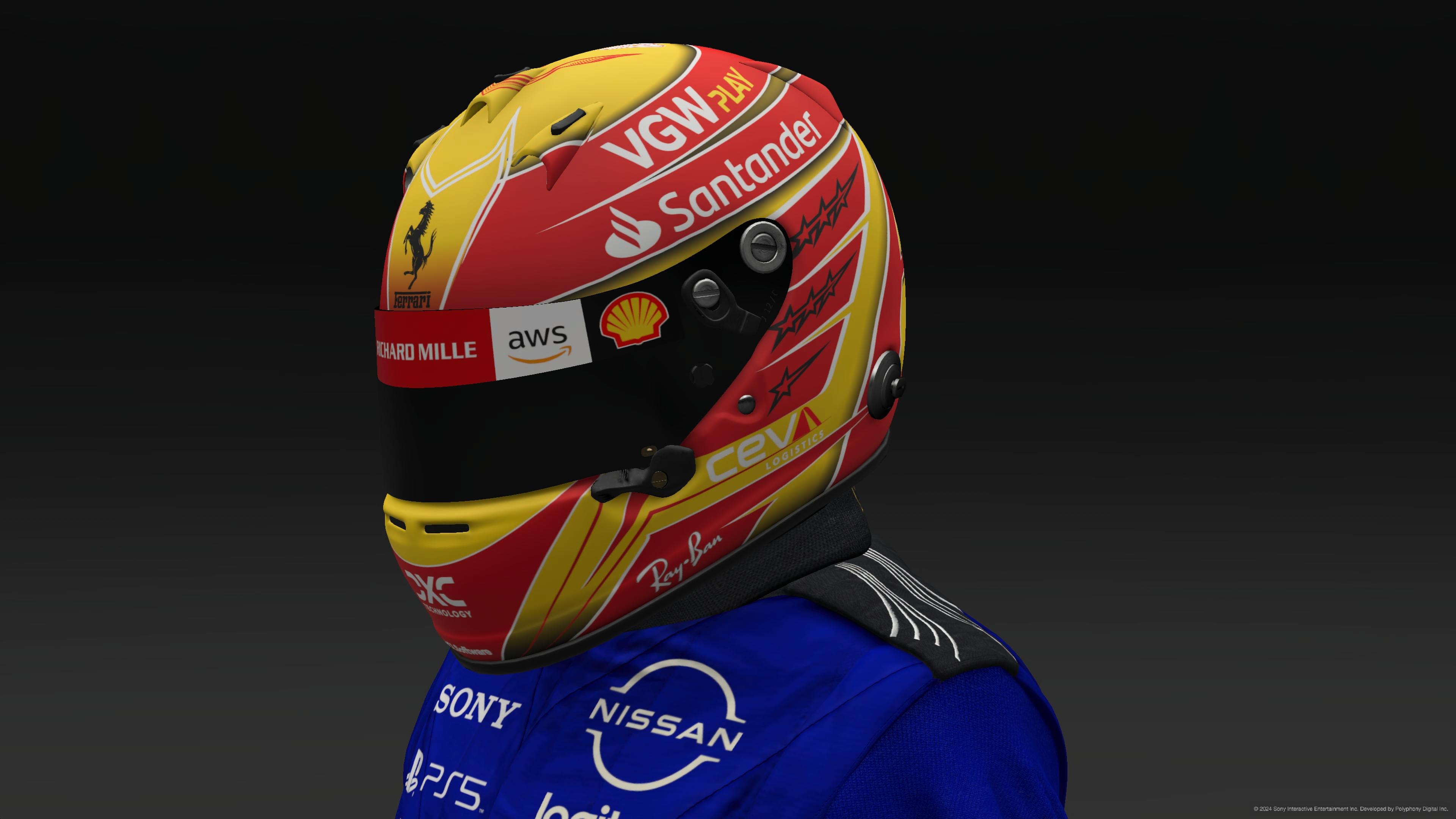 Lewis Hamilton 2025 Mk.1 Ferrari Helmet