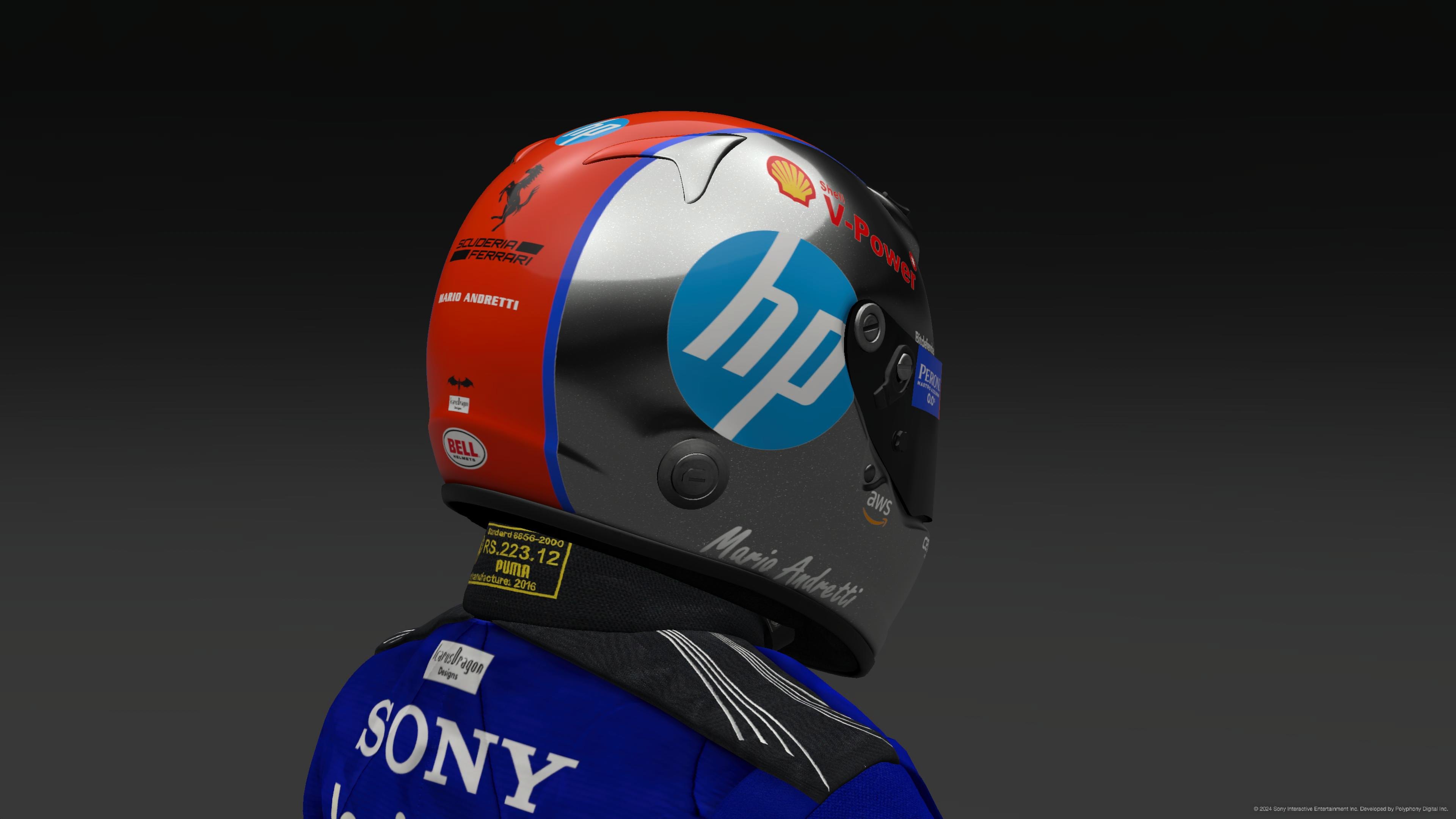 Mario Andretti 2024 Ferrari Helmet - Pic 3