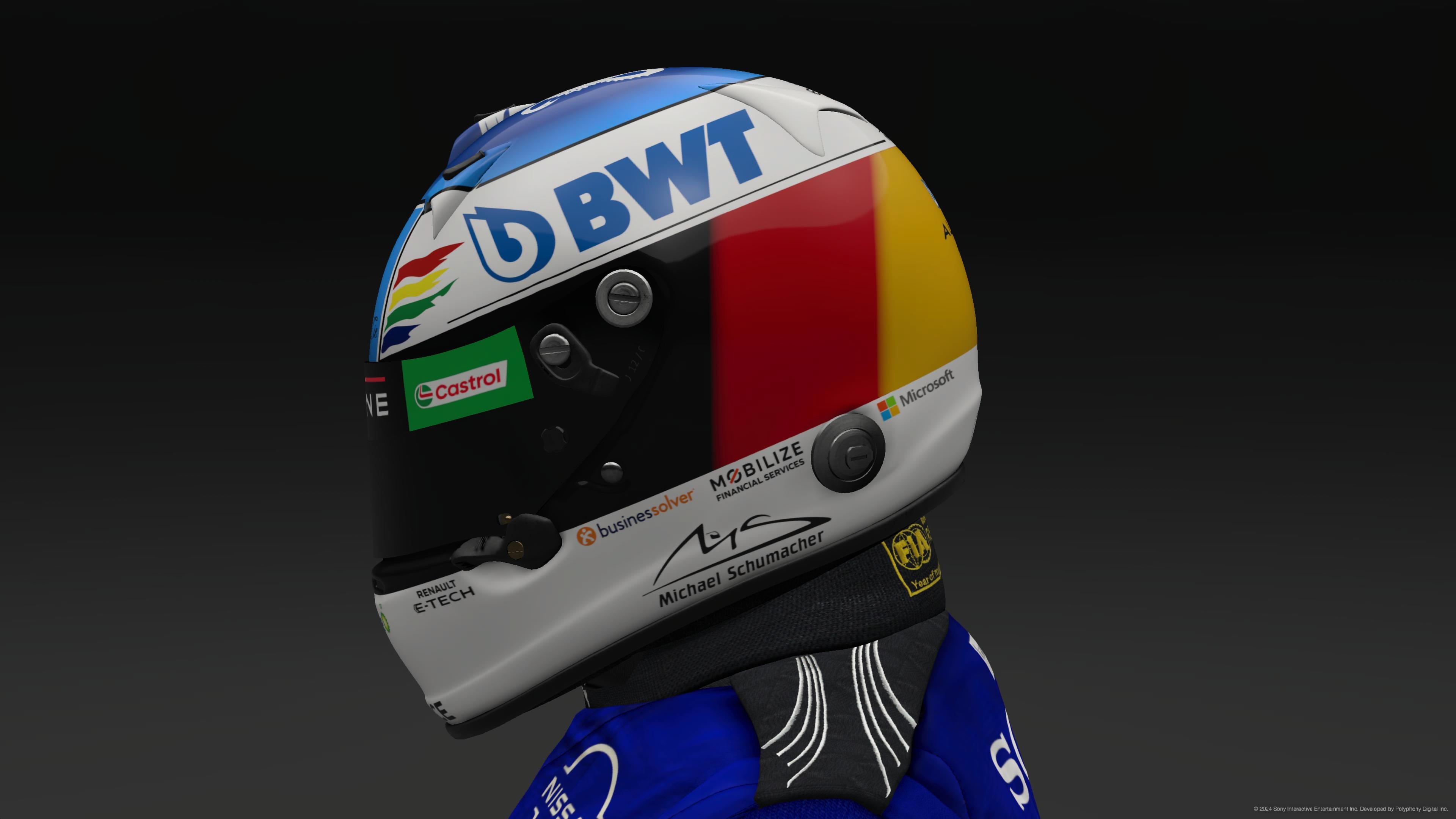 Michael Schumacher 2024 Alpine Helmet - Pic 1