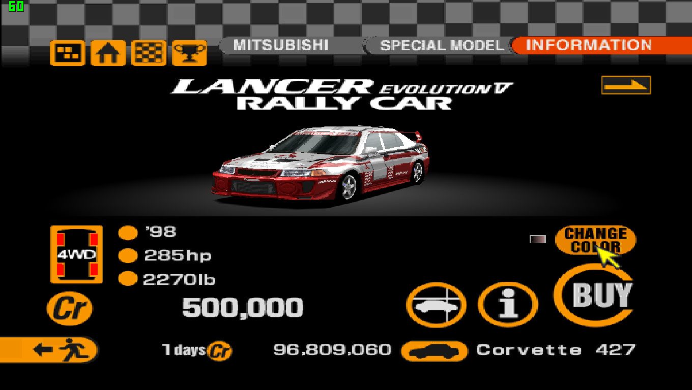 Mitsubishi Lancer Evolution V Rally Car