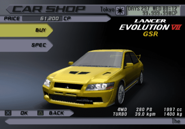 Mitsubishi Lancer Evolution VII GSR (CT9A)