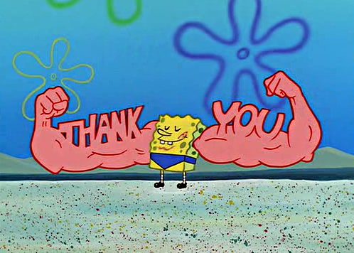 Musclebob says thanks