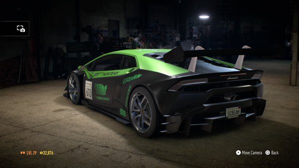 Need For Speed - Lime Targa Trophy Huracan Rear