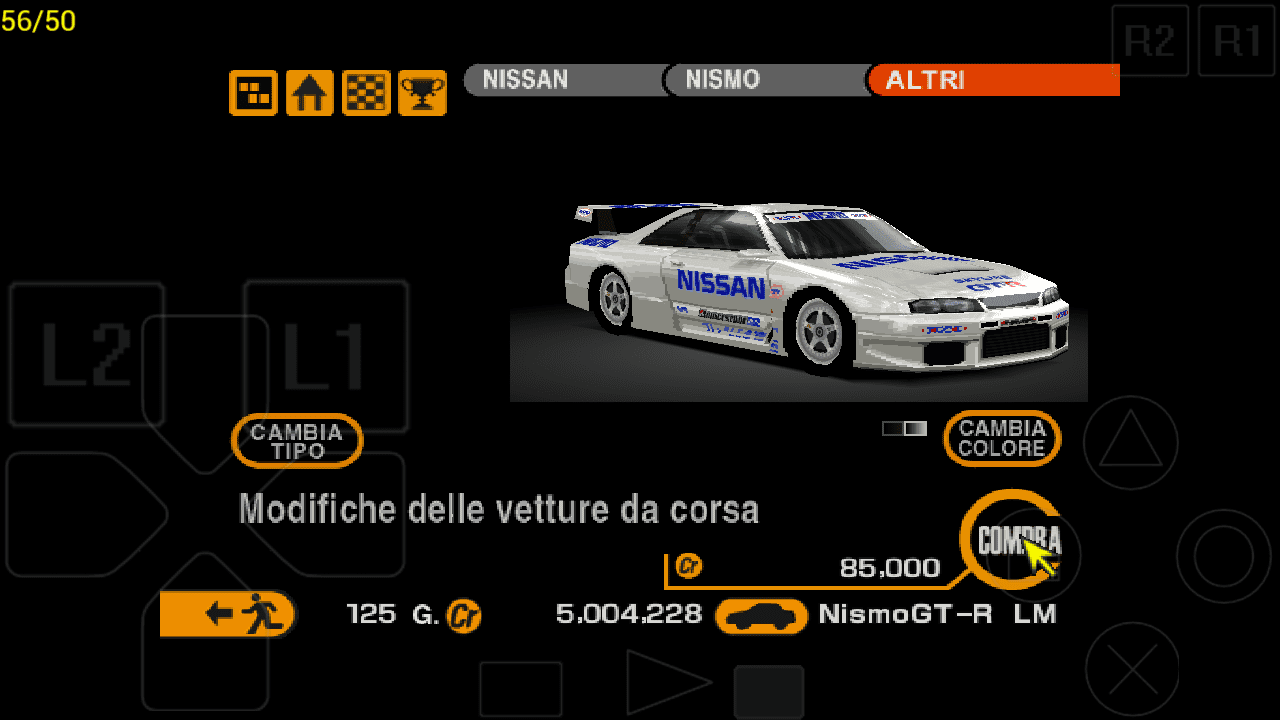 Nismo GT-R LM Road Version Gran Turismo 1 Racing Modification 1