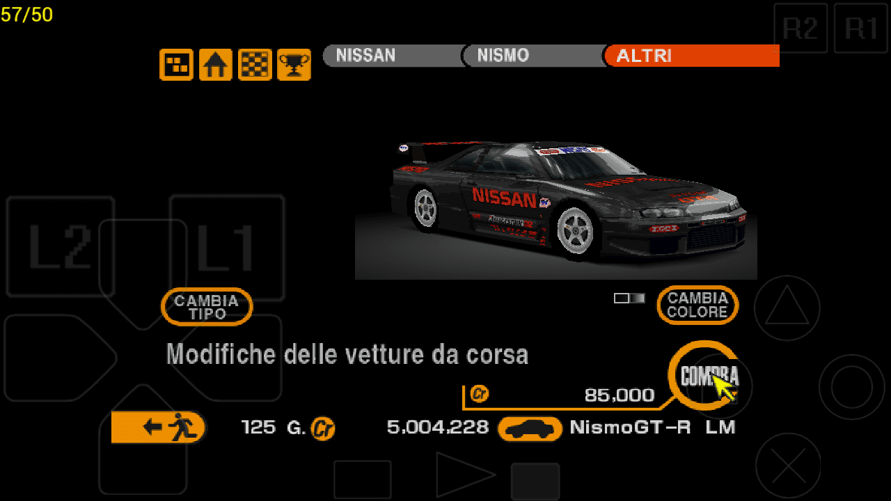 Nismo GT-R LM Road Version Gran Turismo 1 Racing Modification 2