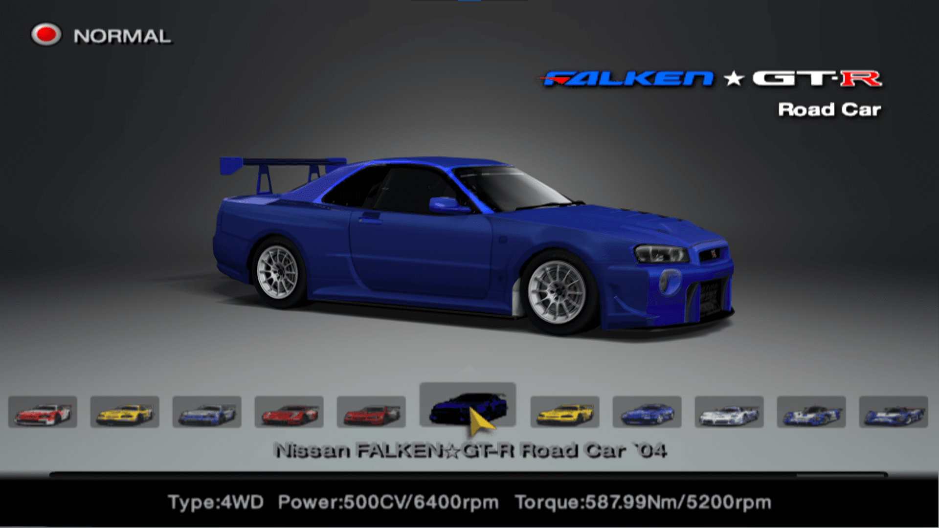 Nissan FALKEN☆GT-R Race Car '04 Blue.png