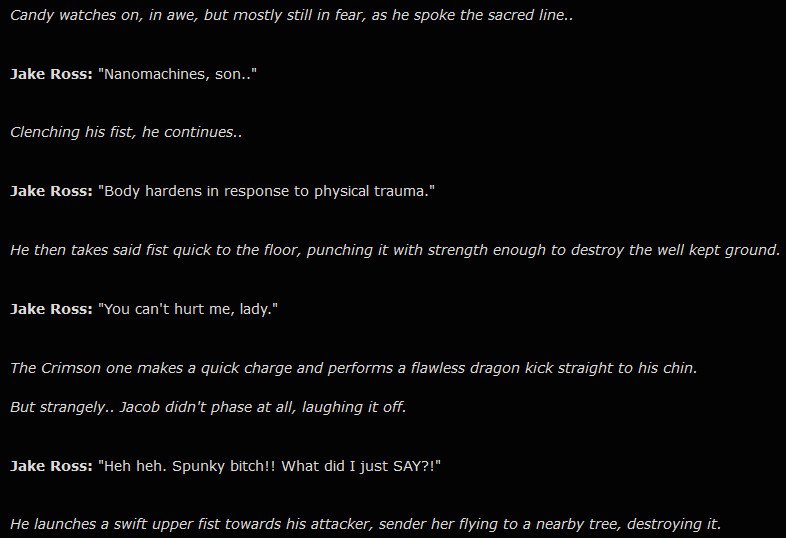 (NSFW? It's the B-word) SPD's into putting all kinds of Metal Gear Rising shenanigans in his writing.