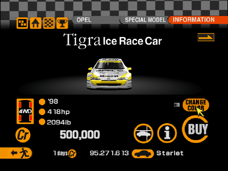 Opel Tigra Ice Race Car