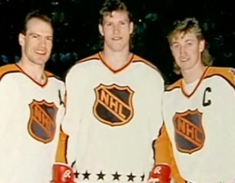 Probert with Gretzky & Messier