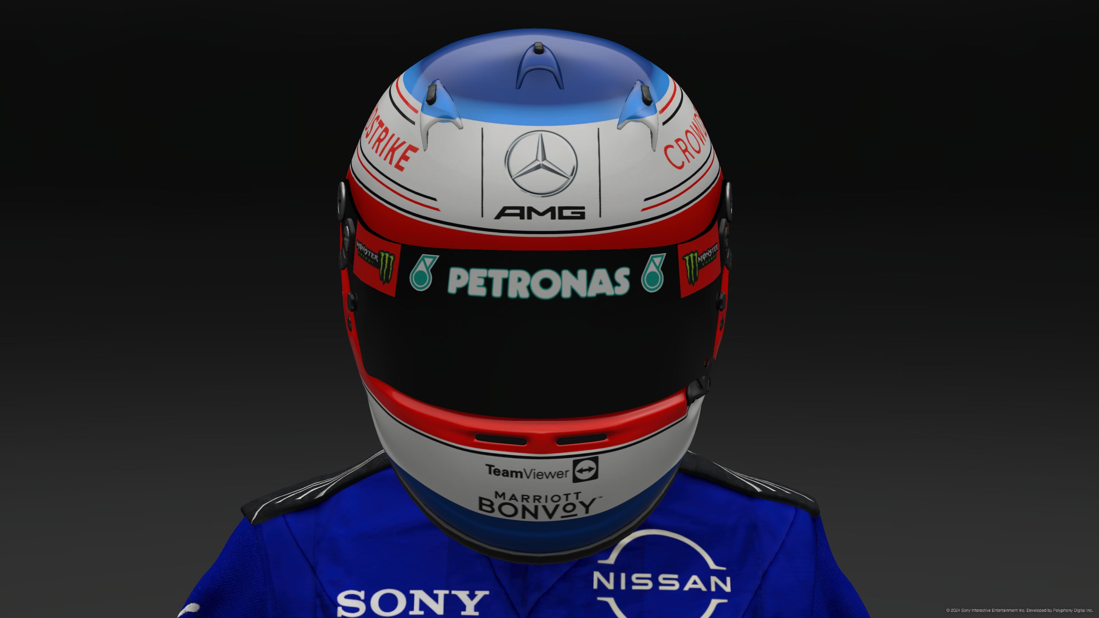 Rubens Barrichello 2024 Mercedes Helmet - Pic 2