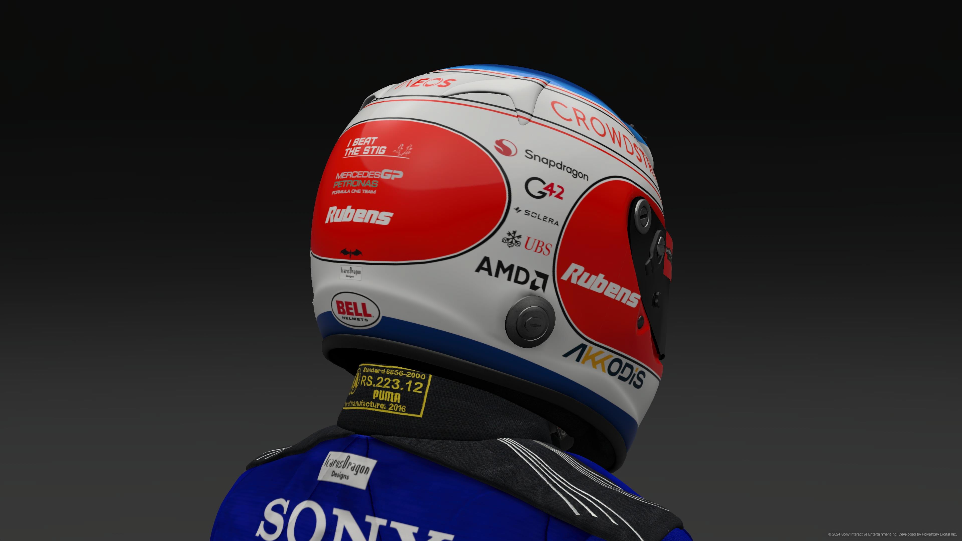 Rubens Barrichello 2024 Mercedes Helmet - Pic 3