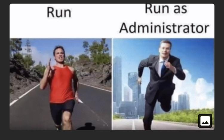 Run as Administrator