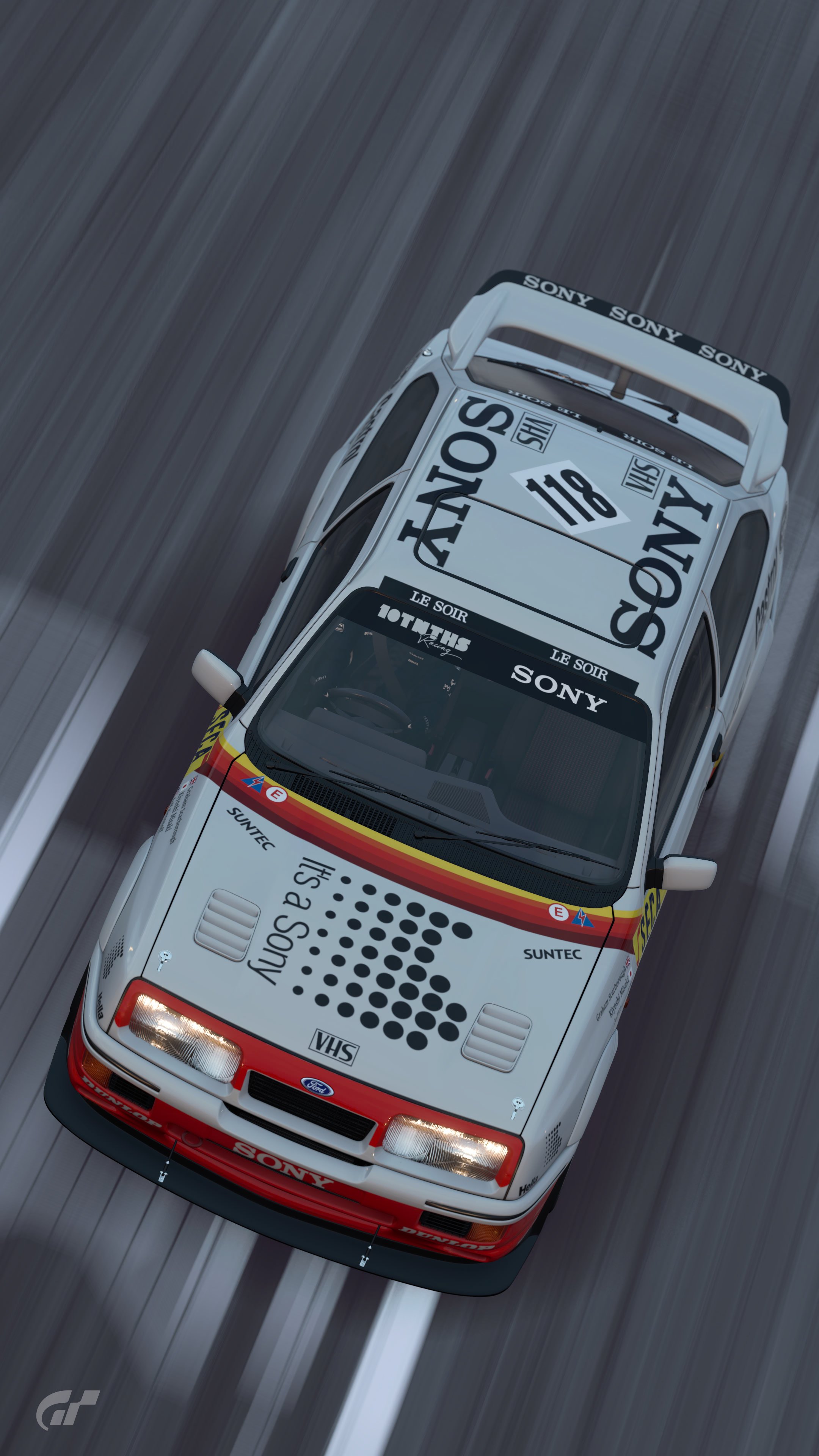 SONY Ford Sierra RS500 overhead shot