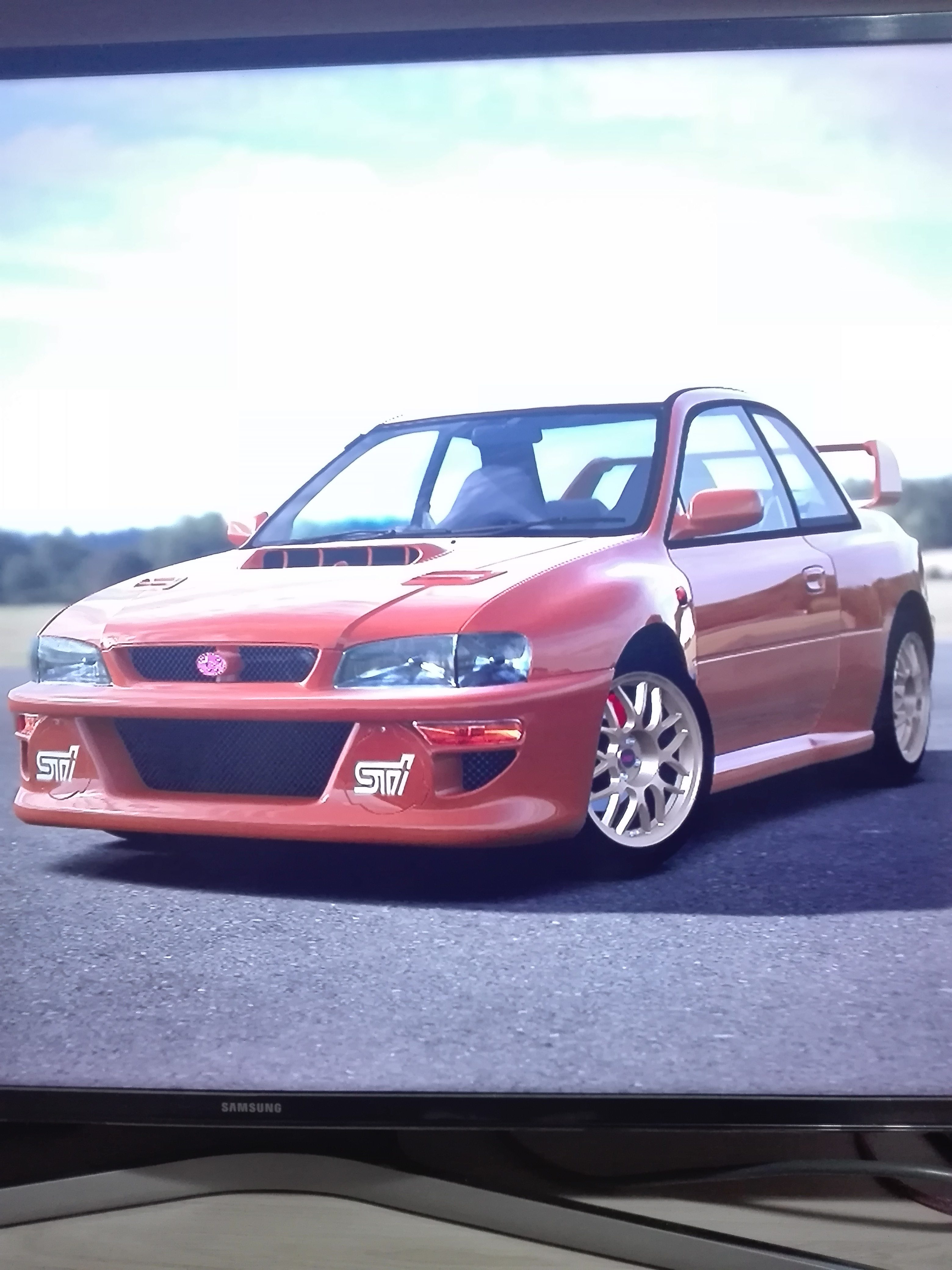 Subaru Impreza 22B STi orange