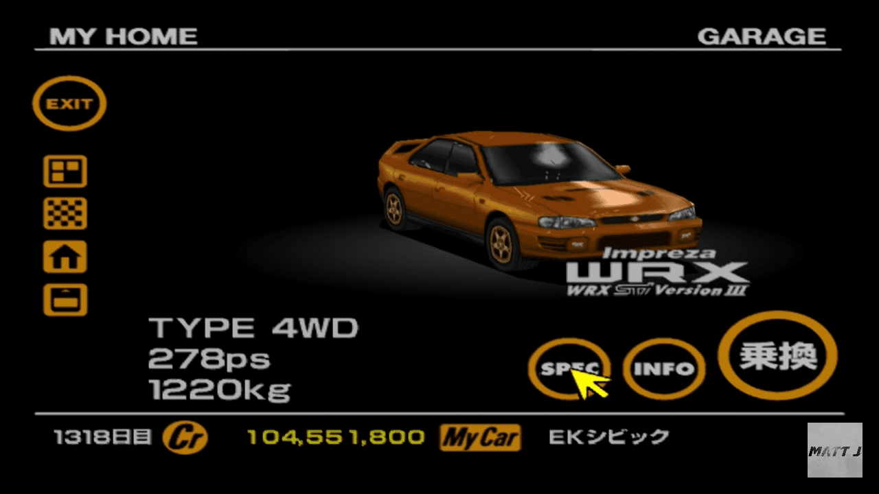 Subaru Impreza WRX STi Version III orange