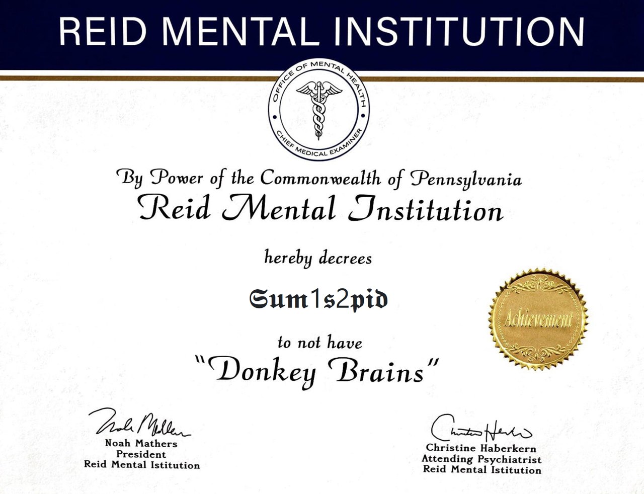 Sum1s2pid Donkey Brains Certificate.jpg