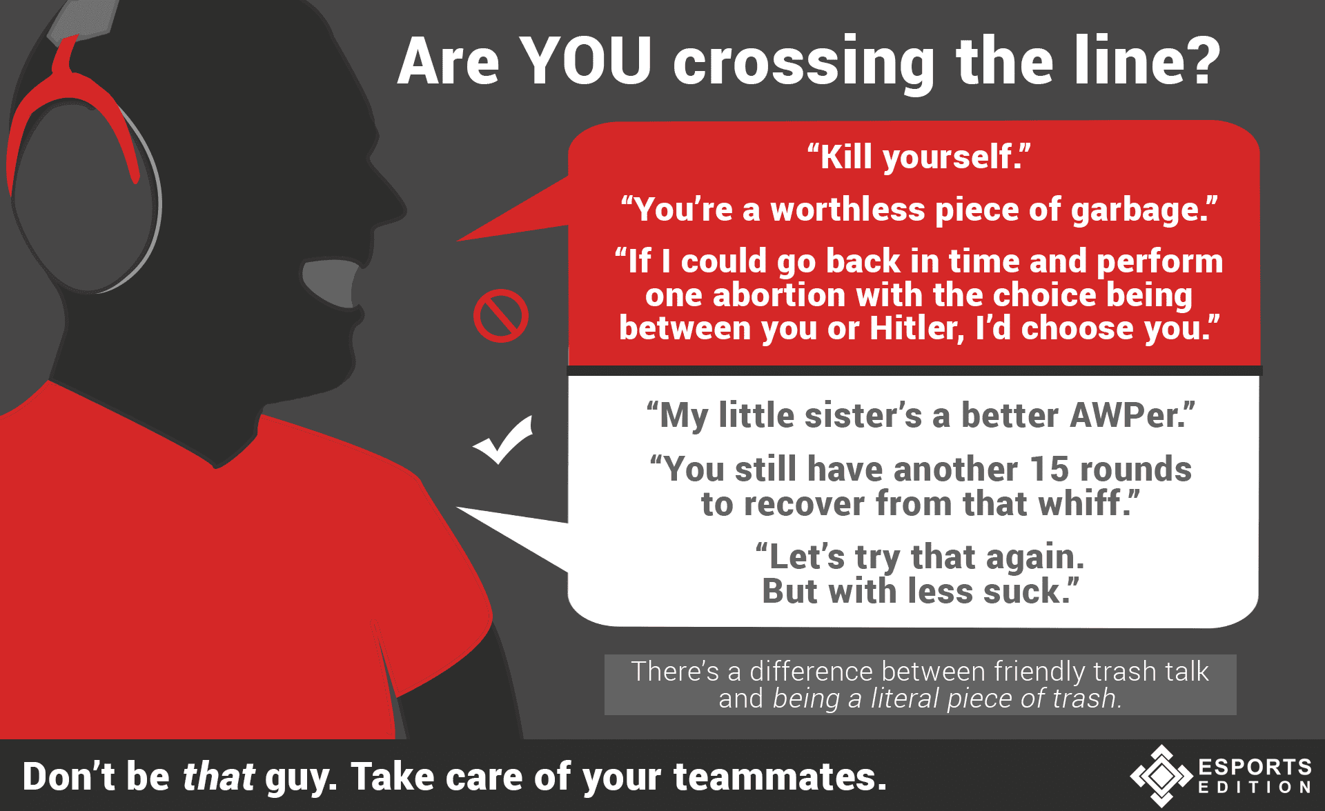 Take care of your teammates