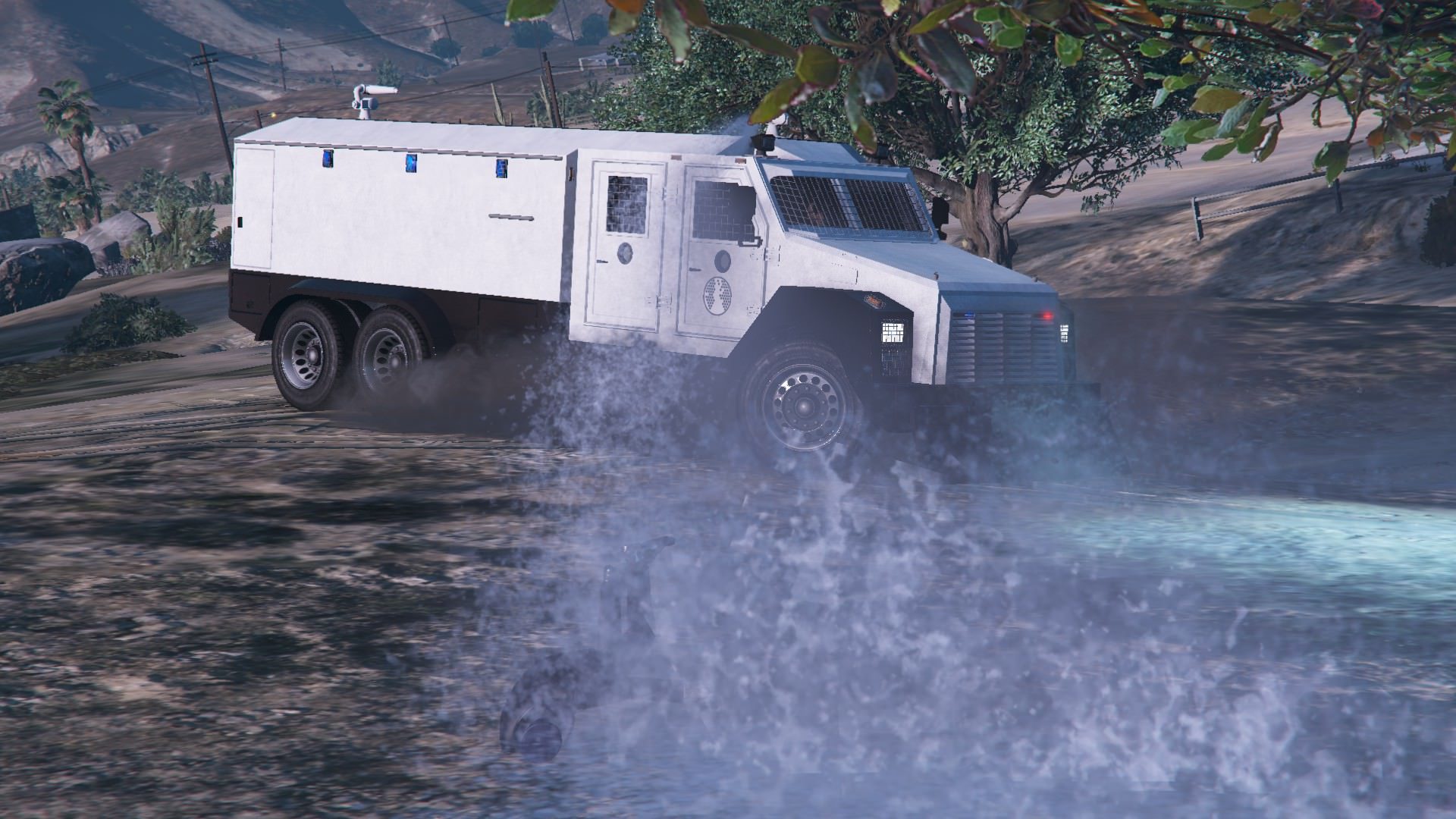 The GTPD Riot Van controlling the chaos (that is my poor friend who got washed up so much he died) 3