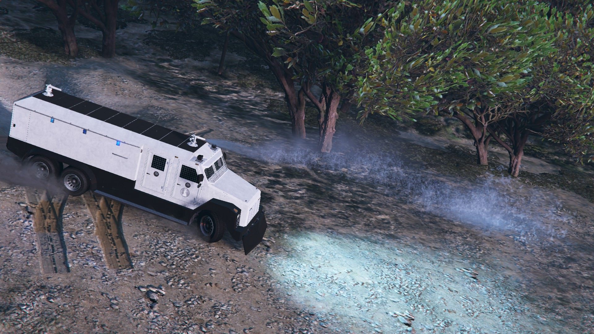 The GTPD Riot Van controlling the chaos (that is my poor friend who got washed up so much he died) 4