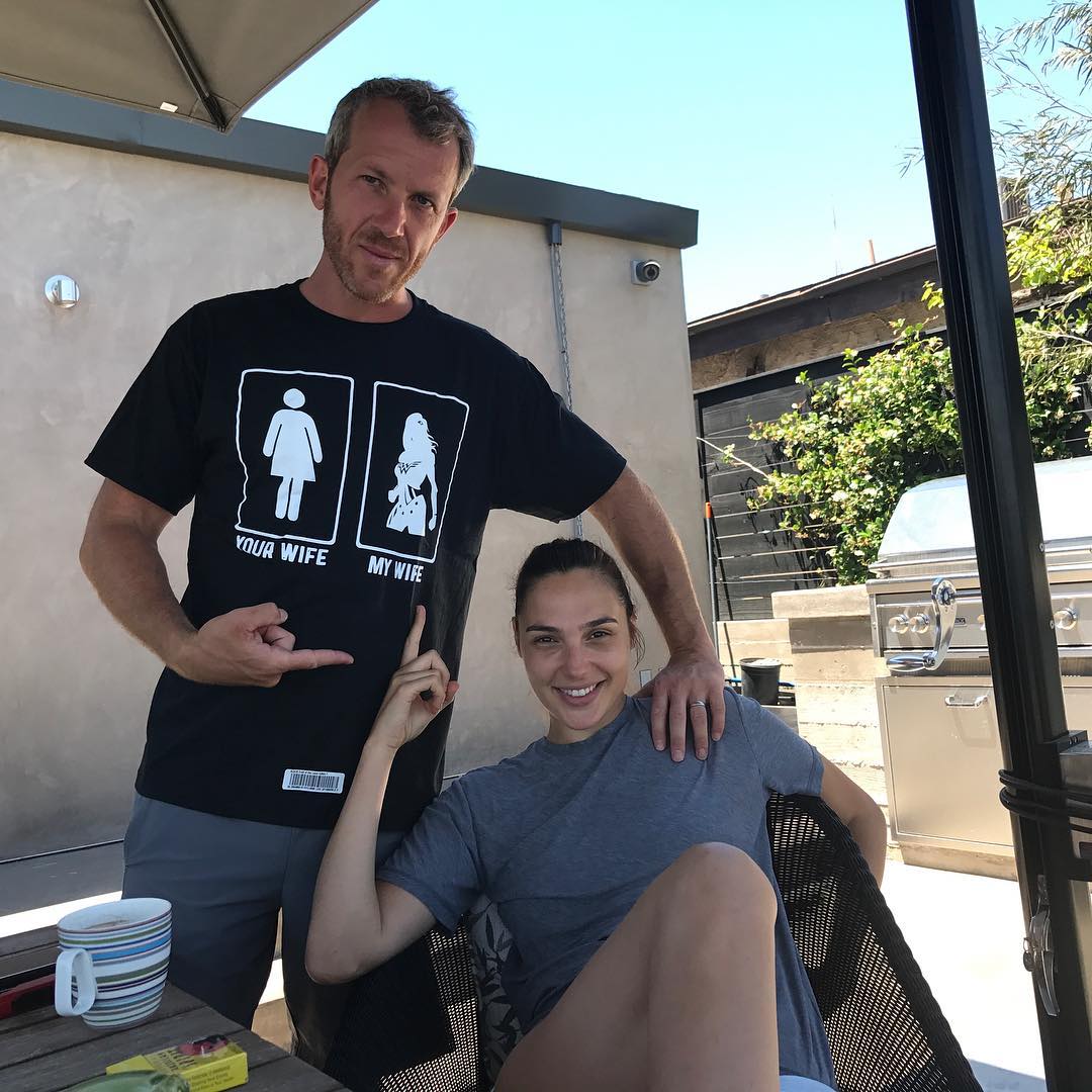 The shirt worn by Gal Gadot's husband