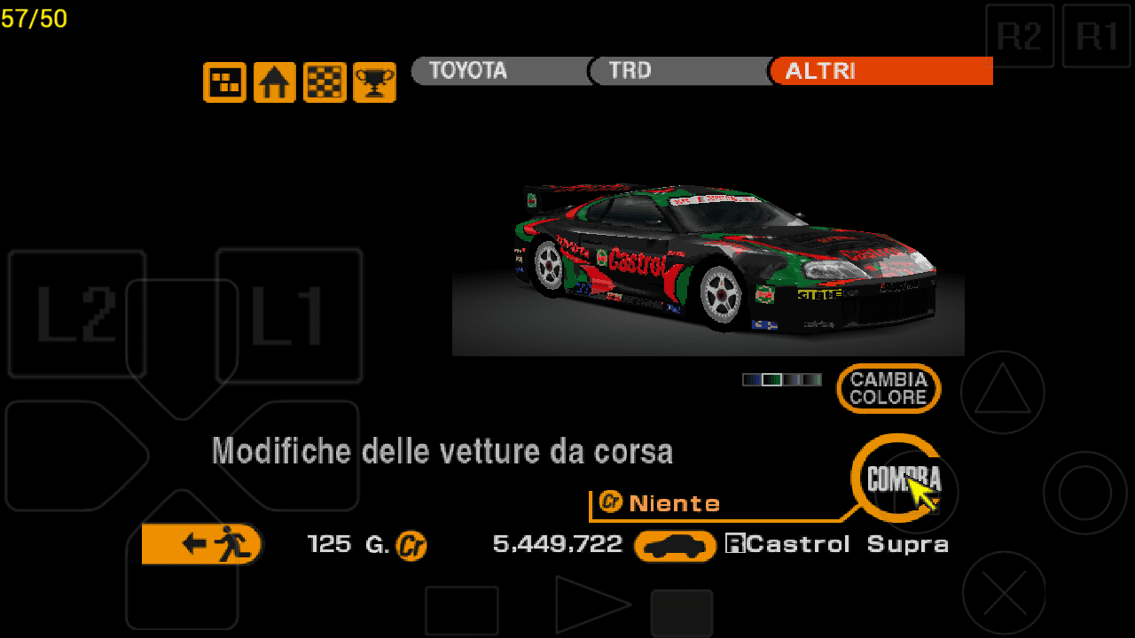 Toyota Castrol Supra GT '96 Black with Red and Green Stripe