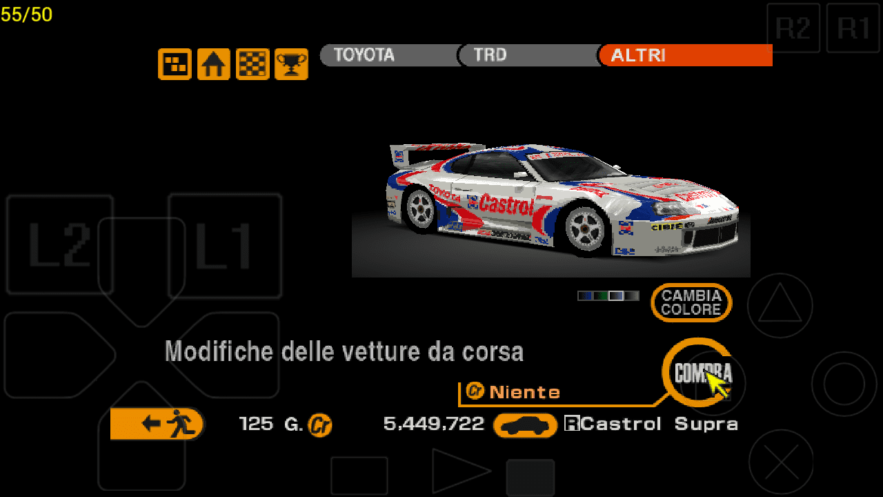 Toyota Castrol Supra GT '96 White with Red and Blue Stripe