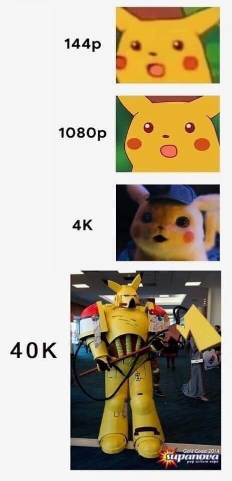 Upsizing the new Pikachu meme