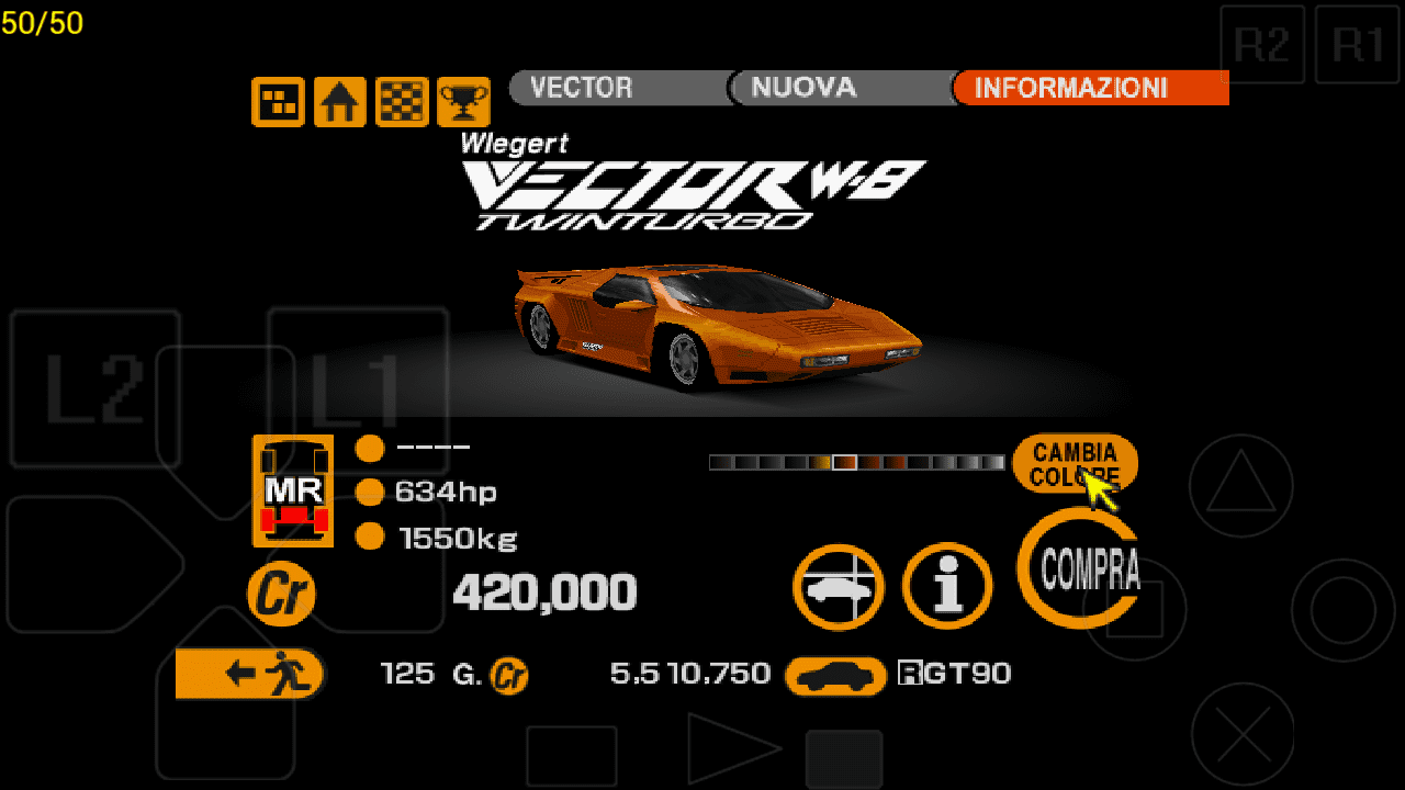 Vector Wiegert Vector W8 Twin Turbo Orange