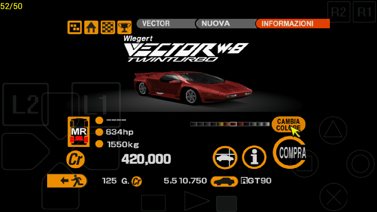 Vector Wiegert Vector W8 Twin Turbo Red