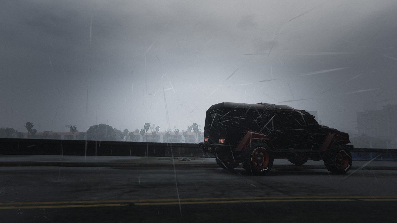 Wet windy days in Los Santos, featuring Insurgent 1