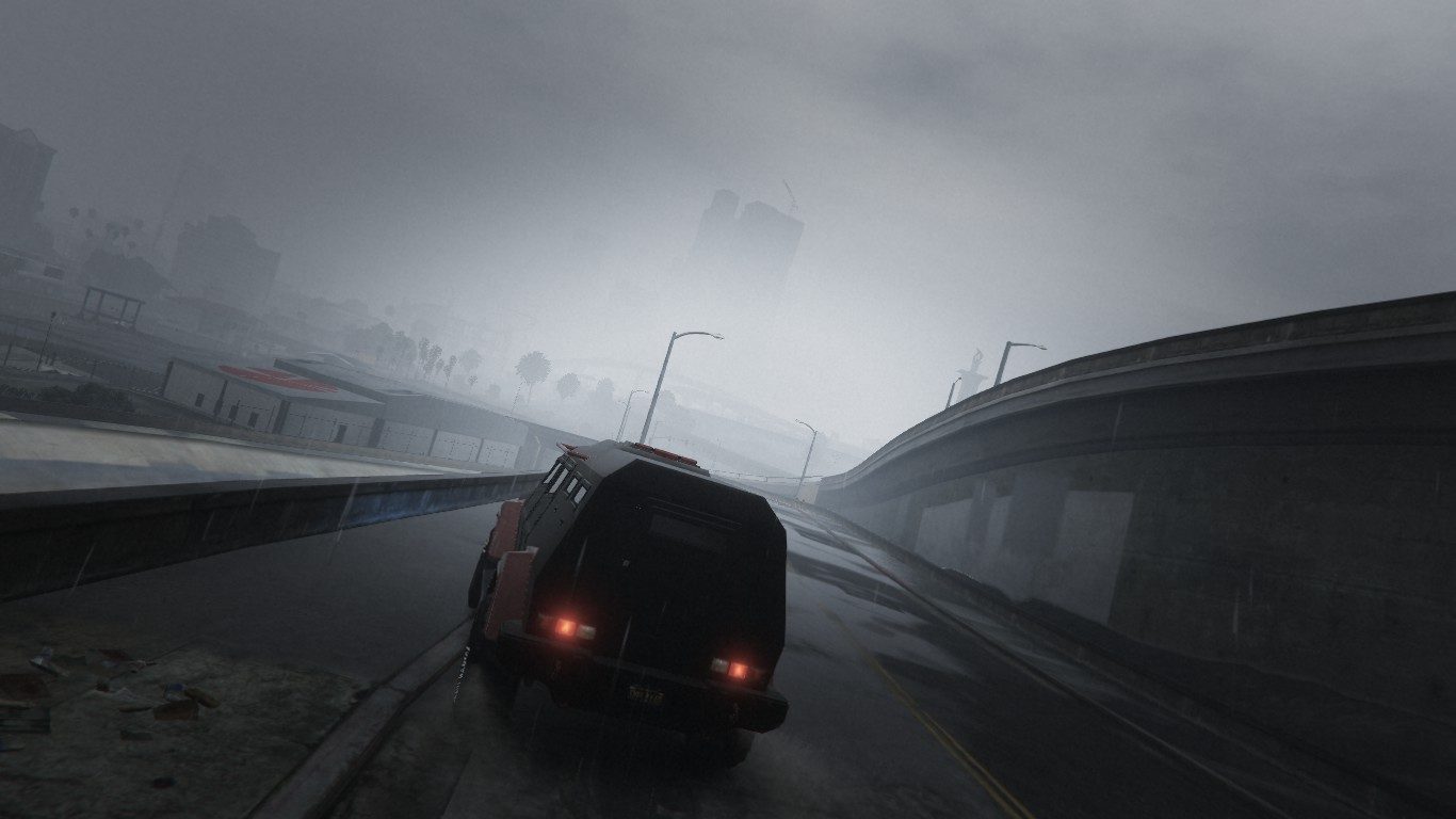 Wet windy days in Los Santos, featuring Insurgent 3