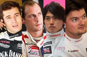 Rick Kelly, Wolfgang Reip, Katsumasa Chiyo and Alex Buncombe. nismo bathurst_drivers