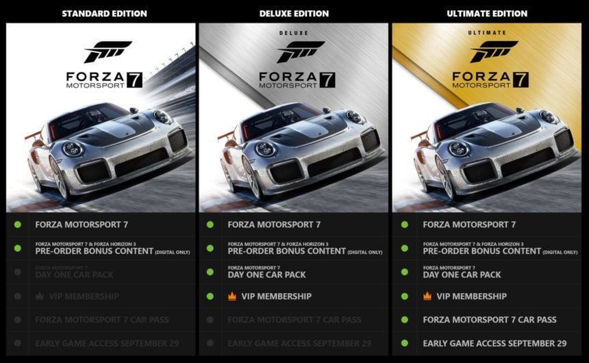 Forza Motorsport 7 Pre Order Incentive And Launch Dlc Detailed Gtplanet 7813