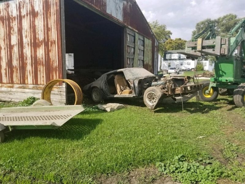 Steve Mcqueen S Pontiac Trans Am From The Hunter Emerges From A Barn