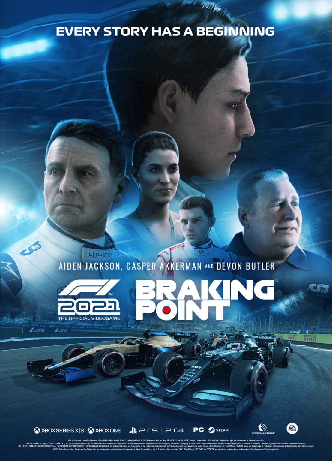 F1 2021 Reveals More Characters for Braking Point Story Mode
