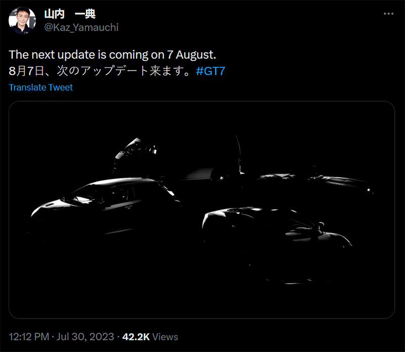 Four new cars coming to the next Gran Turismo 7 update, 7th August
